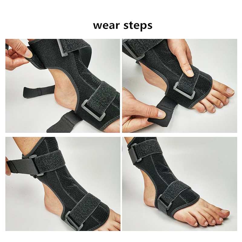 Ночное падение стопы ортез Brace Plantar Fasciitis Ночная шина лодыжки поддержка стопы Ортез Регулируемый падение стопы облегчение боли