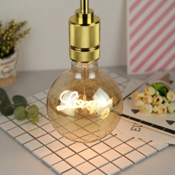 

E27 220V 4W LOVE LED Filament Lamp Retro Saving Lamp Vintage Filament Bubble Retro Bulb Ball Bulb For Home Decoration