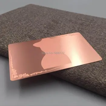 

OEM Creative design rose gold metal business card