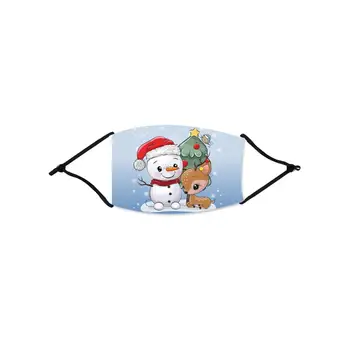 

Christmas Pattern Masks For Adults/Digital Printing/Santa Claus Elk /XMAS Decor/With PM2.5 Filter Element Adjustable/Washable