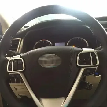 

For 2014 2015 Toyota Highlander Kluger XU50 ABS Chrome Steering Wheel Cover Trim Decorative Frame Auto Interior Accessories