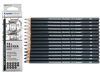 

14pcs Professional Sketch Pencils Set 6H 4H 2H HB 1B-12B Art Sketching Drawing Graphite Pencils for Artist Studens Adults