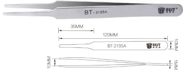 BST-212SA/214SA/213SA/215SA/211 S Набор пинцетов из нержавеющей стали, электронные щипцы, многофункциональные инструменты, ручной инструмент - Тип головки пинцета: BEST-213SA