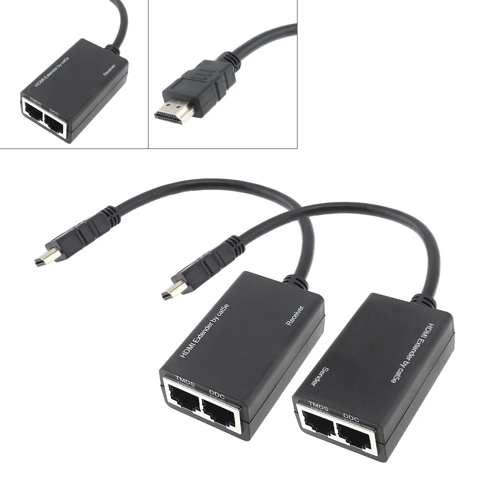

HDMI совместимый удлинитель кабеля Ethernet ретранслятор HDTV 3D до 100 футов для HDMI