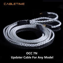 CABLETIME HIFI кабель для обновления наушников 0,78 провод акустический тип-c Замена аудио обновление провода OCC DIY HIFI наушники MMCX 1,2 м