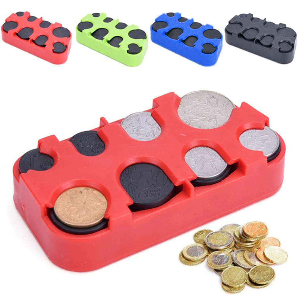 

Organizer Durable Plastic Storage Box Fashion Portable Coin Dispenser Euro Currency Home Collection Commemorative Tool US Dollar