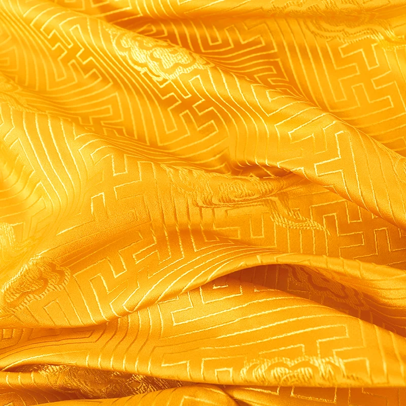 Золотая ткань парча жаккардовые ткани для шитья cheongsam и кимоно атласный материал