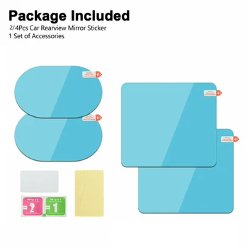 

Replacement Anti-fog Protective Film 4PCS Car Rearview Mirror Rainproof