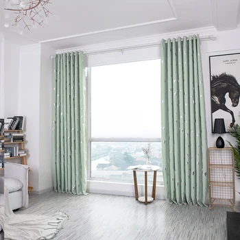 

Silver Star Curtain Full Blackout Big Star Hot Silver Finished Curtain Living Room Room Blackout Curtains