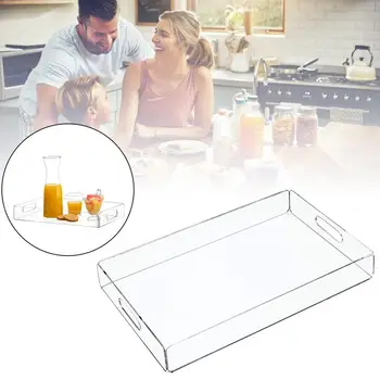 

acrylic tray tea tray and coffee table tray breakfast tray Clear Acrylic Serving Tray with Handles