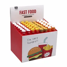 48 шт./компл. милый быстрого Еда гелевые ручки гамбургеров картофель фри милые ручки 0,5 мм черный гелевая ручка