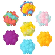 

2021 New Fidget Toys Rainbow Colors Squeeze Toy Dimple Antistress Pop Push Bubble Hand Fidget Stress Relief Toys For Kids