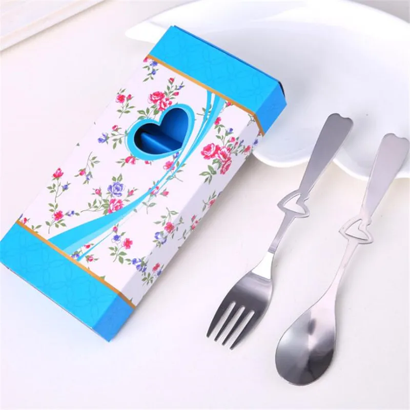 blue flower Гаечный ключ из нержавеющей стали, ложка, вилка, набор посуды, столовая посуда, аксессуары для приготовления пищи, посуда, кухонные инструменты - Цвет: blue flower