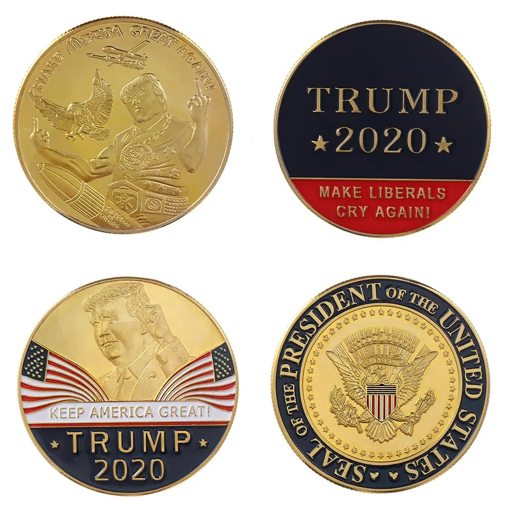 

1pc Novelty Donald Trump 2020 Keep America Great Commemorative Challenge Coin Eagle Coins Collection Decoration Coins Art Crafts