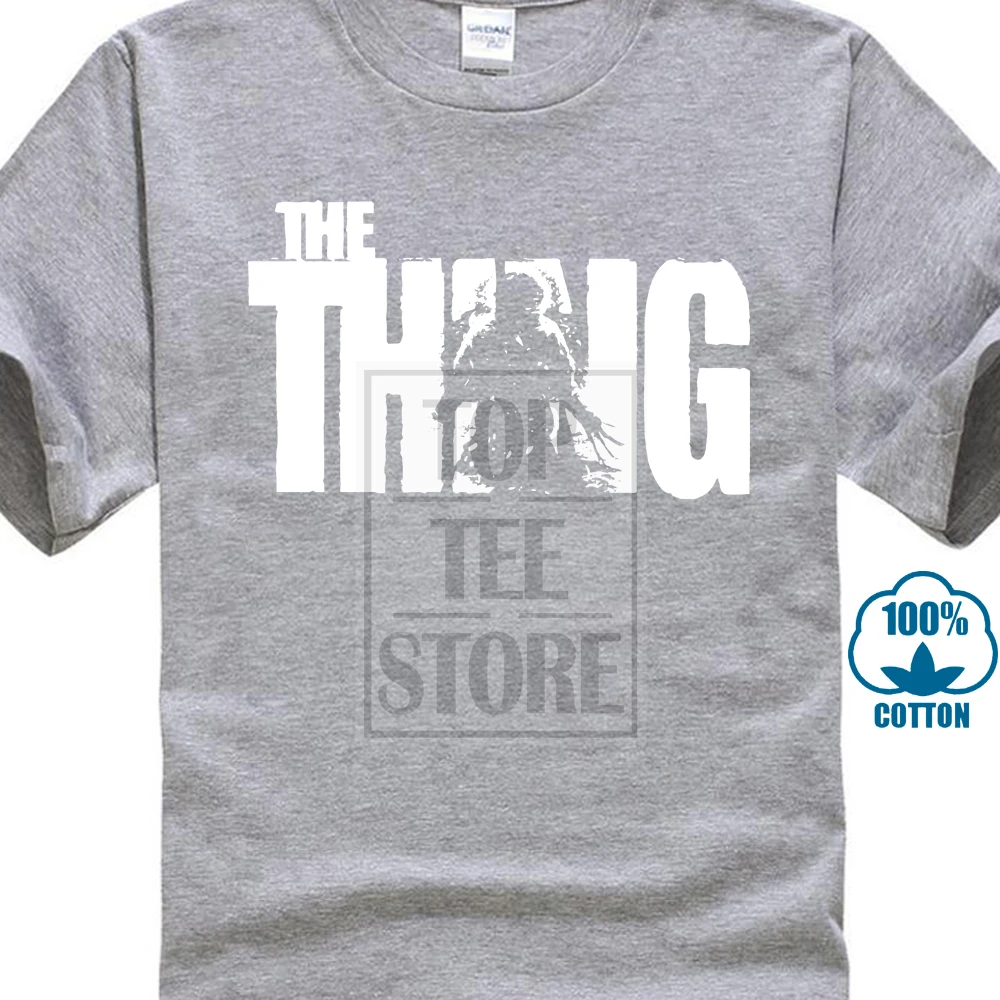 The Thing John Carpenter/футболка с капюшоном в стиле ретро из фильма ужасов 022356 - Цвет: Серый