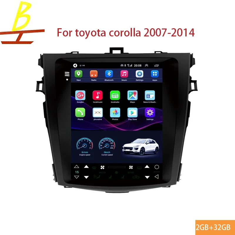 Вертикальный автомобильный радиоприемник 9 7 дюйма 1 Din Android для toyota corolla 2007-2014 GPS