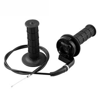 

motorcycle handle girps+black Throttle line Gas Settle Dirt Pit Bike parts niversal Twist Throttle Handle Grips & Cable Set