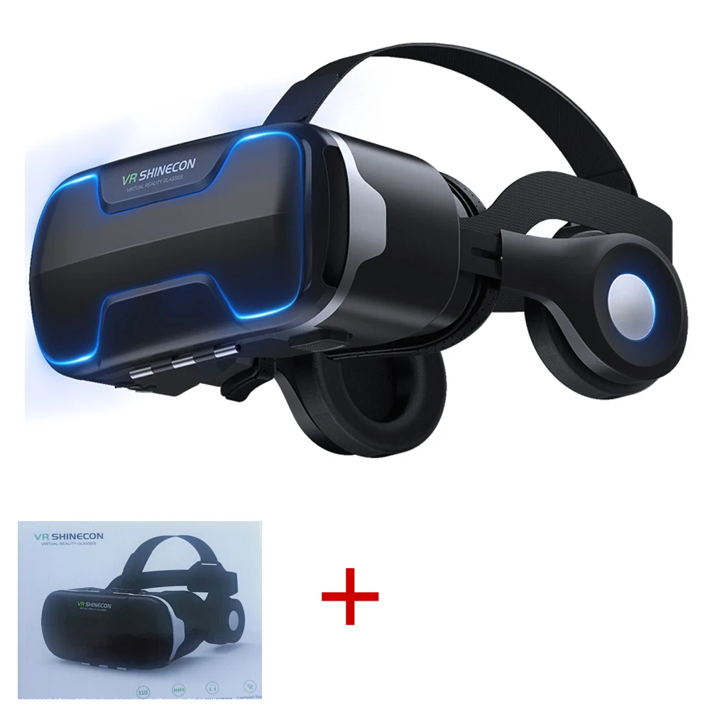 Bundle 1 Оригинальная VR shinecon 8,0 стандартная версия и гарнитура Версия виртуальной реальности 3D VR очки гарнитура для шлема дополнительный контроллер - Цвет: Bundle 1