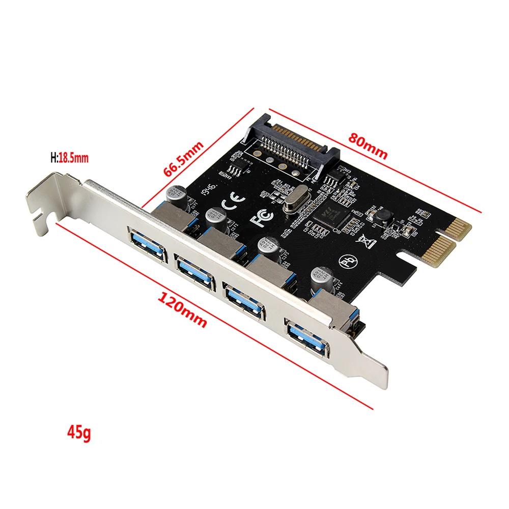 Компьютерная шина PCI E 4 USB3.0 Порты карты расширения Express карта адаптера с жесткими