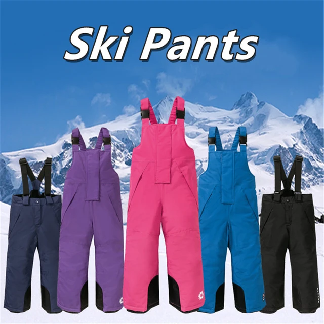 Pantalon Casual Fille Garçon Solide Hiver Pantalon 90% Dowm Épais Pantalon  Chaud Pantalon De Ski Imperméable 2-14 Ans Élastique Sport Bébé Enfant