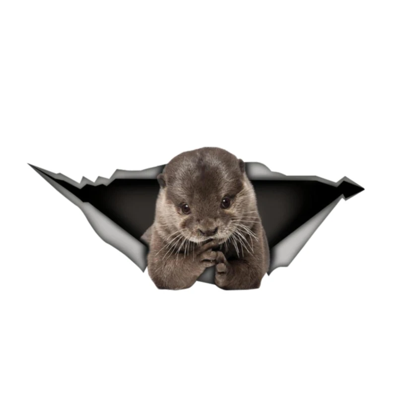 

Car Sticker Decal Creative 3D Otter Animal Motorcycle Car Window Accessories Waterproof PVC 5.5cm X 13cm