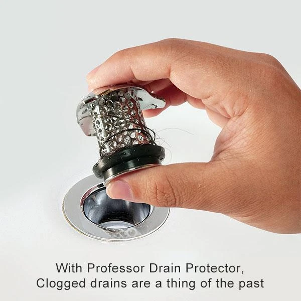 LEKEYE Drain Hair Catcher Stainless Steel & Silicone Shower/Tub Drain  Protector