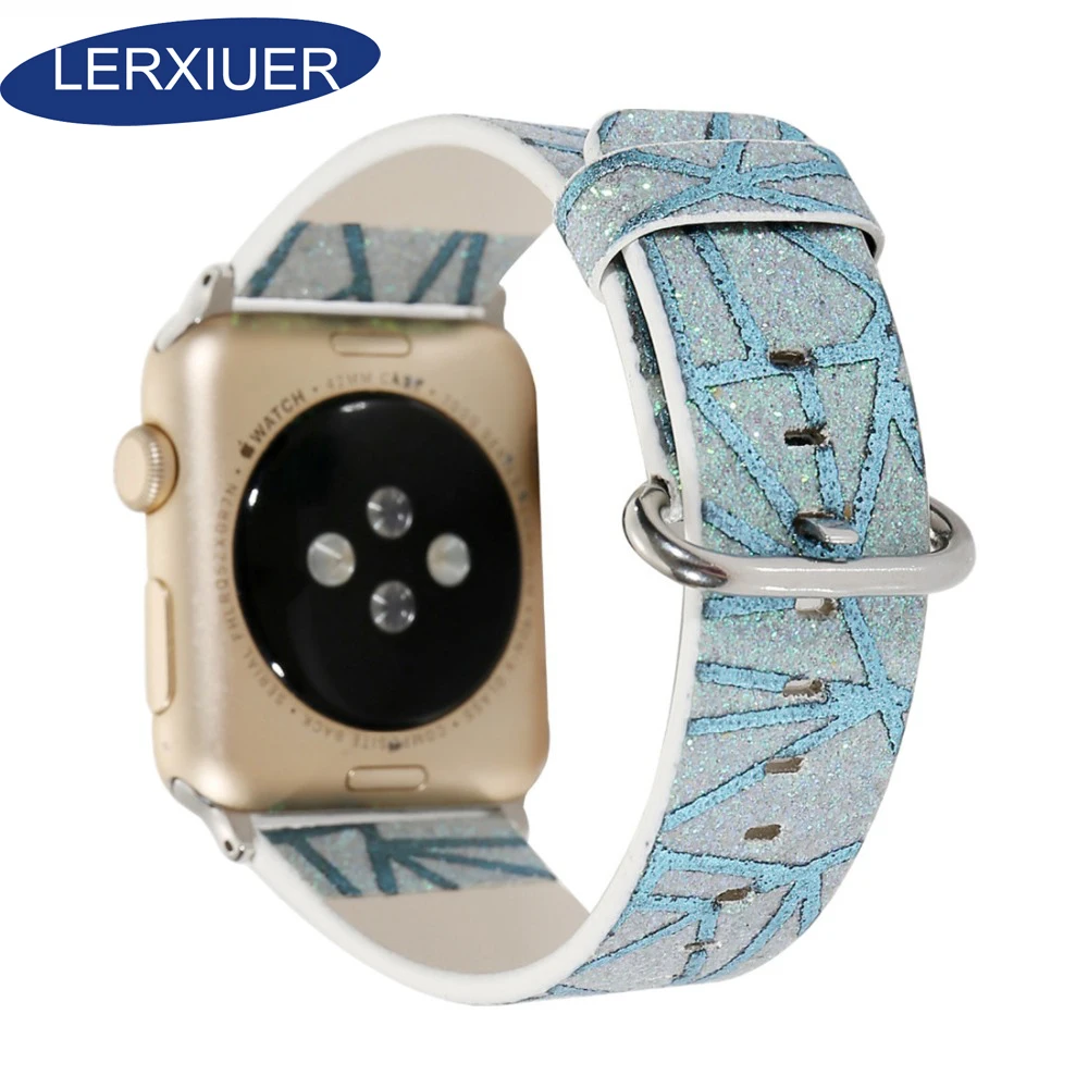 

Lerxiuer genuine leather strap For Apple Watch band 42mm/38MM iwatch series 3 2 1 wrist band bracelet replacement watchband belt