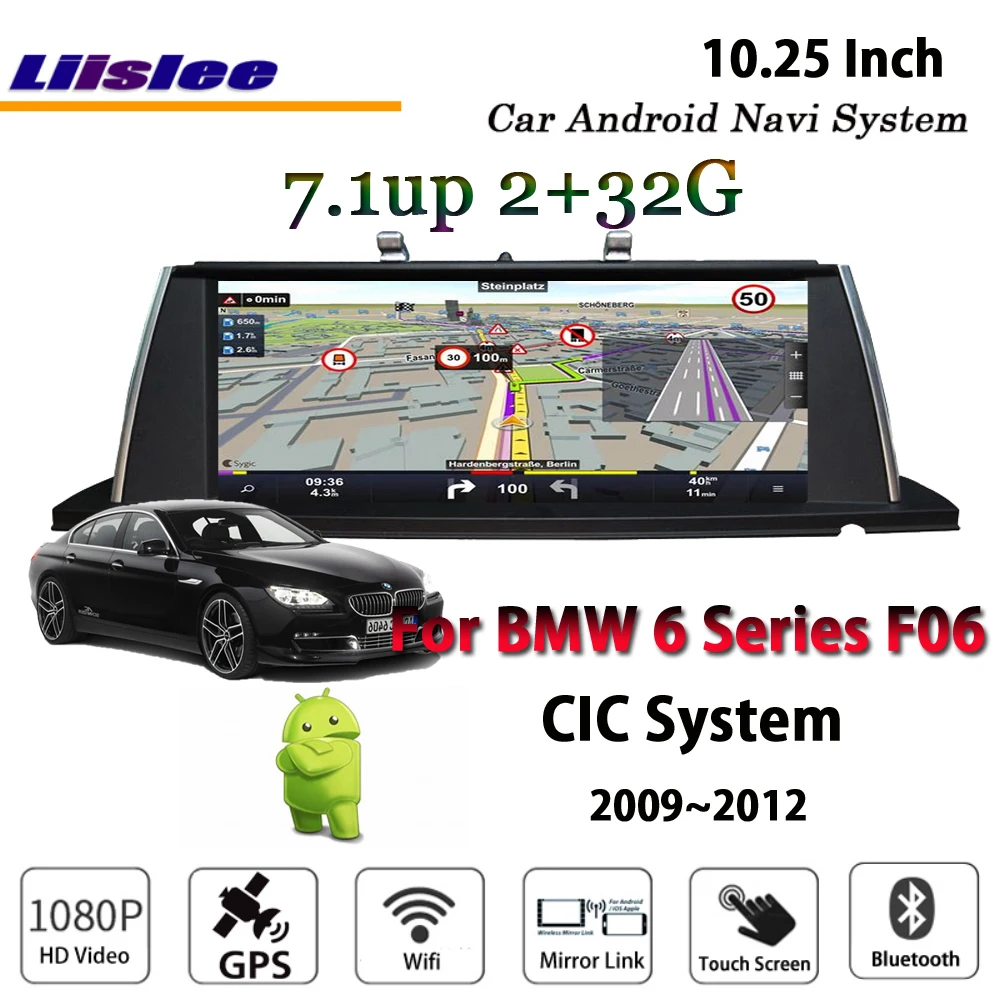 Liislee 10 25 дюймов Android мультимедиа для BMW 6 серии F06 650i CIC 2009 ~ 2012 стерео автомобиль Carplay