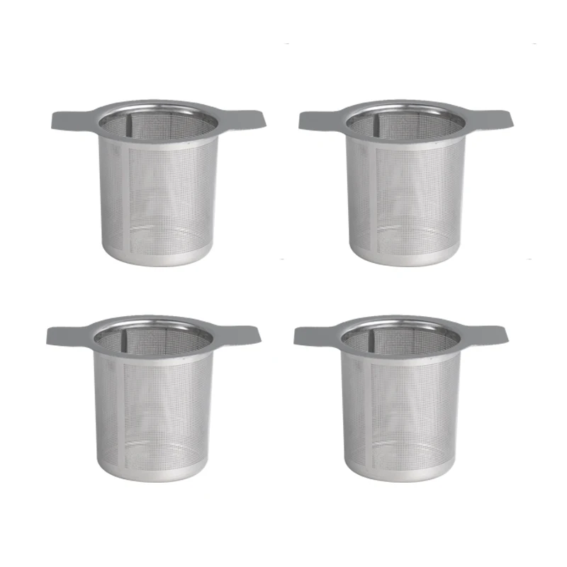 

4 Pcs Tea Leak Mesh Without Cover Tea Infuser Reusable Tea Strainer Teapot Stainless Steel Loose Spice Filter Drinkware Kitchen