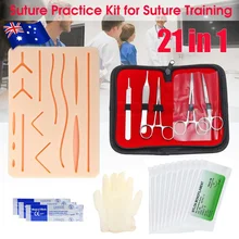 Kit de formation de Suture chirurgicale modèle de pratique de Suture de la peau ensemble de coussinets d'entraînement aiguille de Suture ciseaux pince à épiler médecin infirmière enseignement