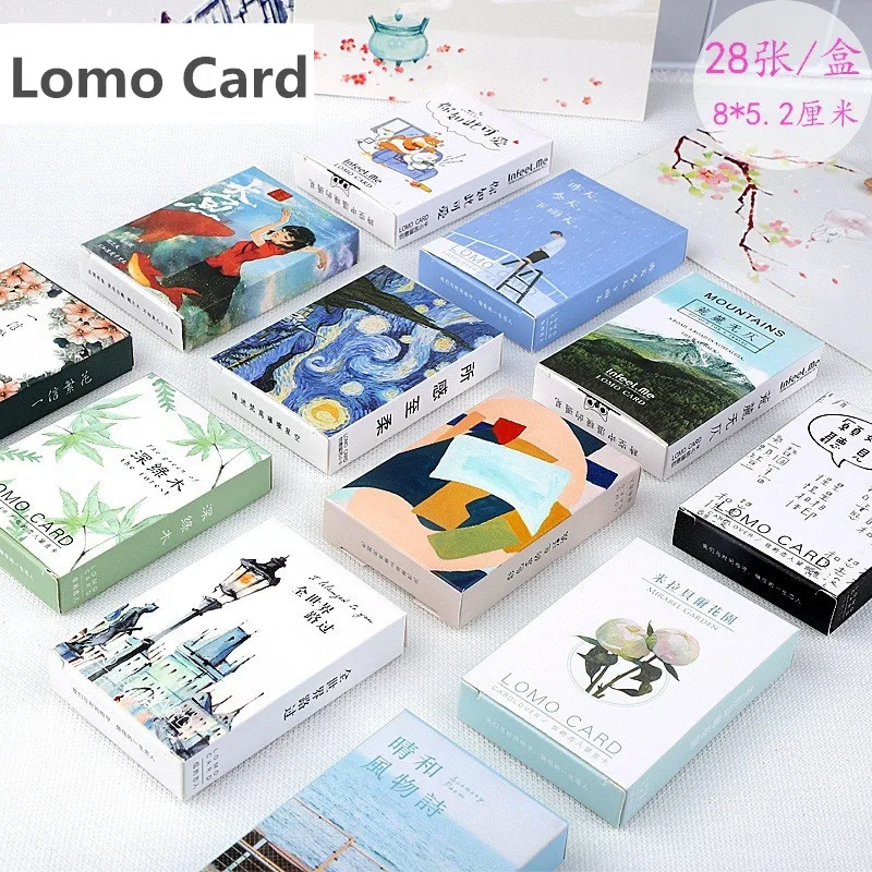 Набор из 28 листов серия Kawaii Flower and Animal Lomo открытка на Рождество и новый