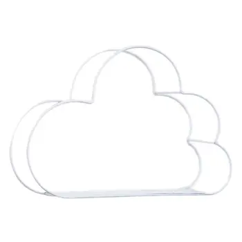 

Mordern Cloud Design Wall Mounted Floating Shelf Metal Iron Storage Display Rack Organization Holder for Home Office DIY Decor
