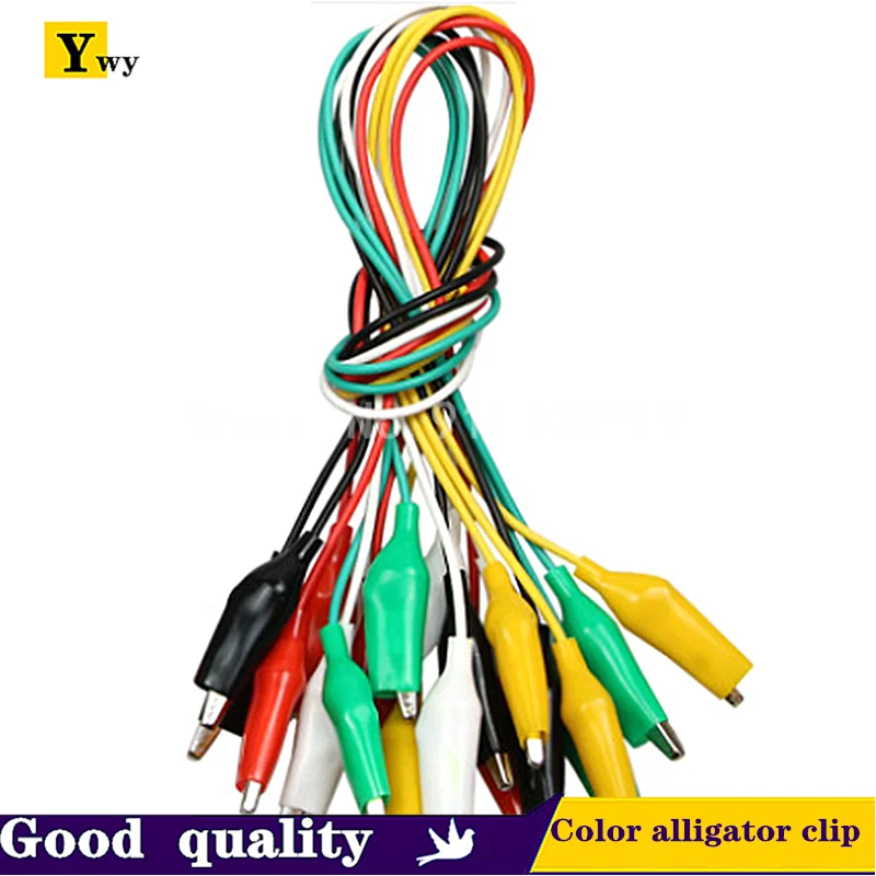 Alligator Clips Doubl E-ended Clips Crocodile Cable Alligator Jumper Wire Test Leads 10pcs 50cm