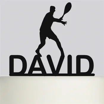 

Personalised Happy Birthday Cake Topper- Male Tennis Player Your Name Cake Topper - Custom Acrylic Boy Birthday Cake Topper
