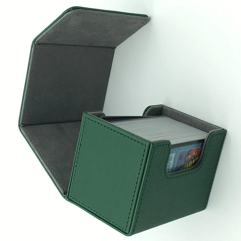 Маленький размер открывающаяся сбоку Волшебная палубная Коробка Чехол для торговой карты коробка для карт Покемон: зеленый