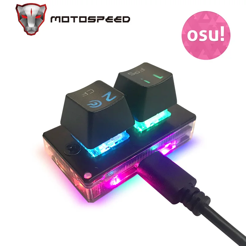 Motospeed-miniteclado profesional K2 OSU, para juegos de música, con cable, mecánico, para OSU