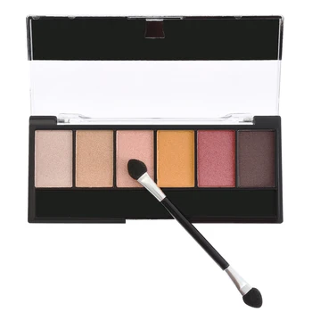 

6 Colors Eyeshadow Palette Glamorous Smokey Color Eye Shadow Shimmer Glitter Smooth Creamy Powder Makeup Eye Shadow