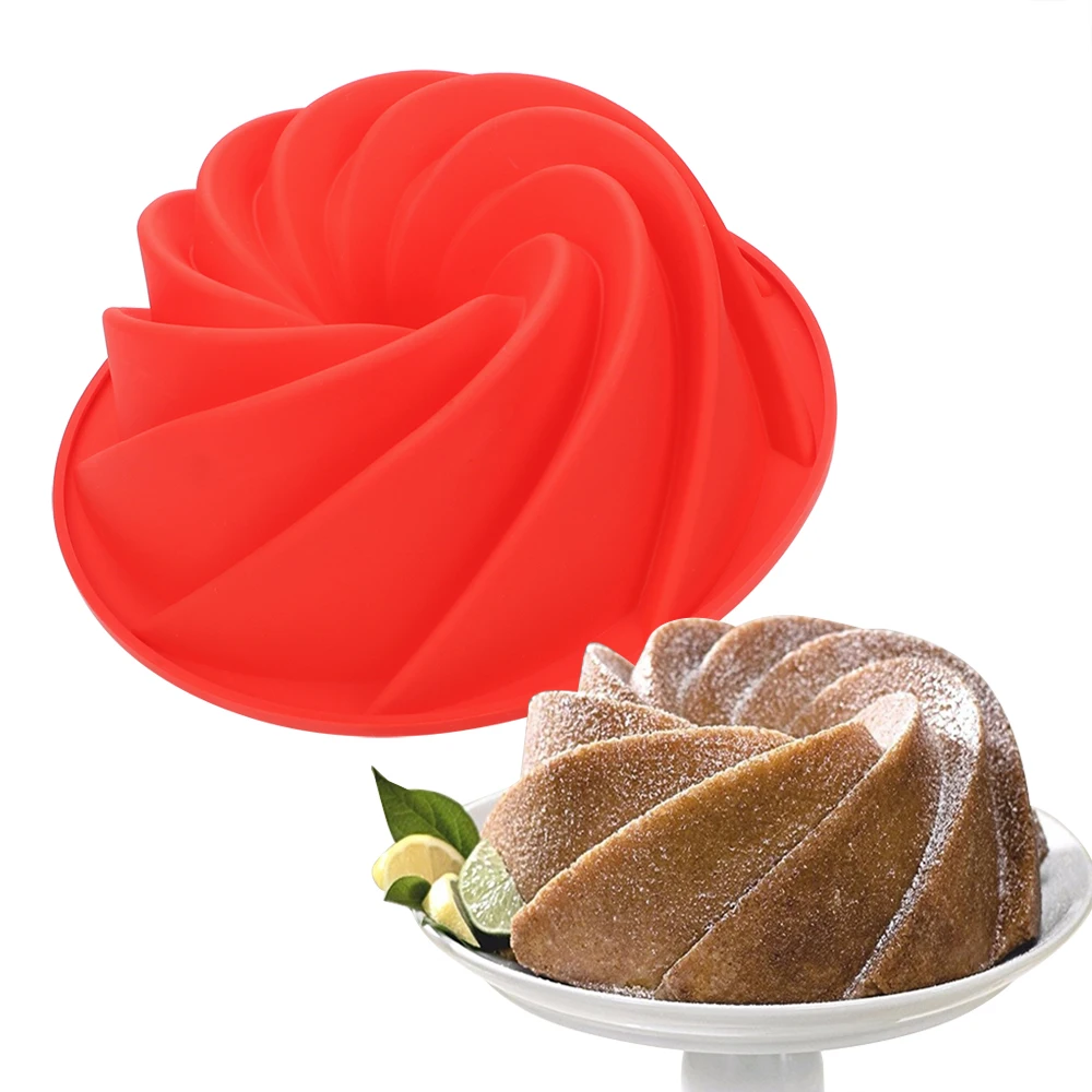 NICEYARD Cupcake Candy инструмент для выпечки желе пудинг хлеб DIY Форма для выпечки шоколадное украшение 3D спиральная шифоновая силиконовая форма для торта