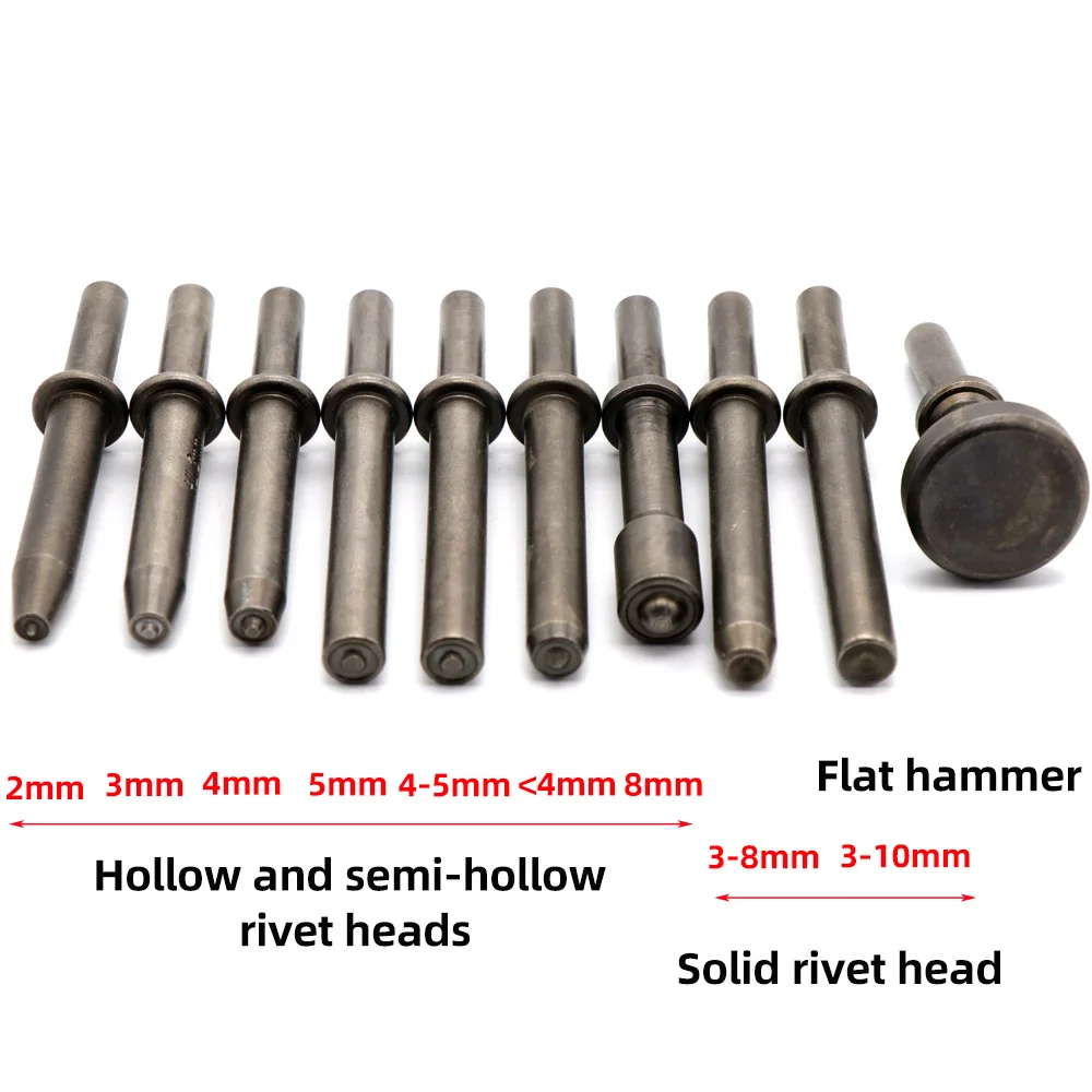 Rivet Gun Part Pop Rivets Pneumatic semi-hollow rivets impact head pneumatic rivet Impact head Pneumatic Air Hammer Bits Air Hammer Heads
