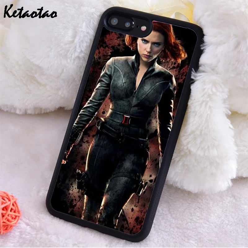 Силиконовый чехол для телефона Ketaotao Мстители Marvel танос Черная Вдова iPhone 6S 7 8 Plus 5S X
