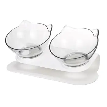 

Cat Bowl Double Bowls for cats Pet Food & Water Bowls With Raised Stand For Dogs Cats Feeders Non-slip Dog Cat Bowl Pet Supplies
