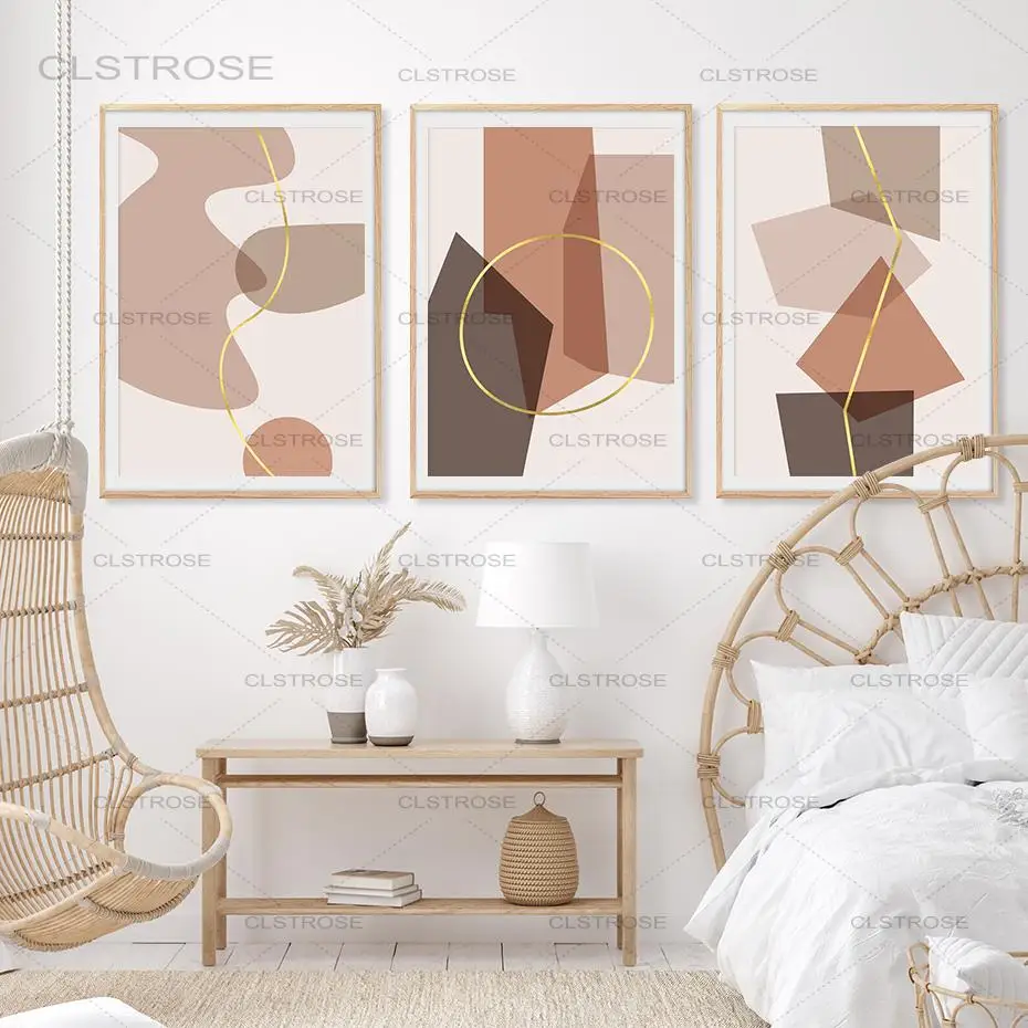 

Geometric Modern Abstract Canvas Painting Office Wall Art Decorative Pictures Poster Prints for Living Room Interior Home Decor