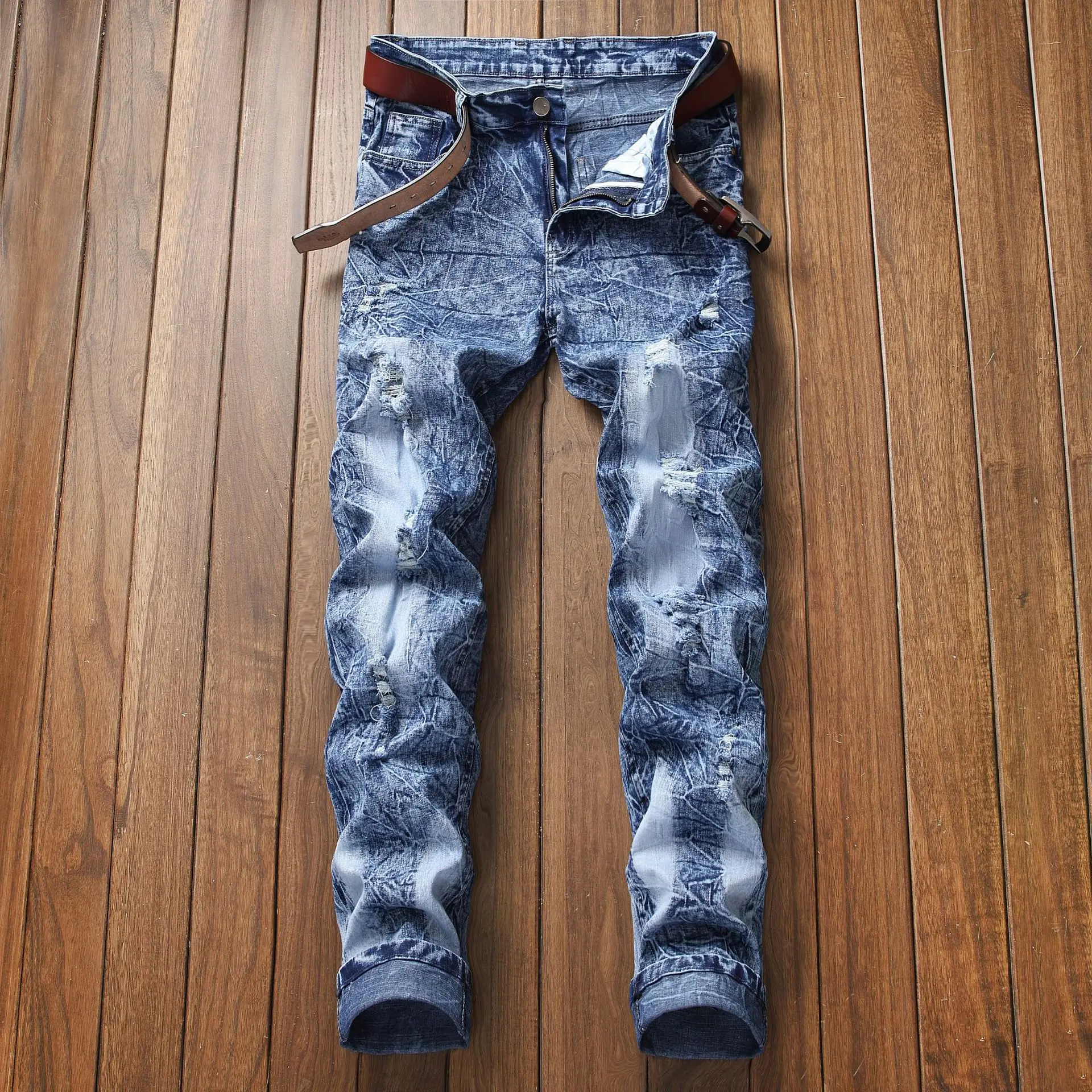 2020 мужские весенние джинсы homme прямые повседневные длинные брюки pantalon джинсовые