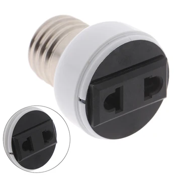 

High Quality E27 ABS US/EU Plug Connector Accessories Bulb Holder Lighting Fixture Bulb Base Screw Adapter White Lamp Socket