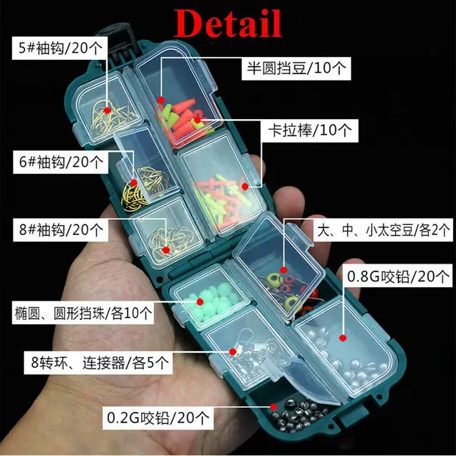 157Db Funkcionális Csali Készlet Sokoldalú Horgászatcsaládcsalád -Kiegészítők Doboz Eszköz A Sziklahorgász -Halászat Sp2653 - Image 6