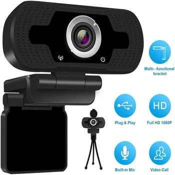 

HD1080P Webcam W8 Drive-Free USB Desktop Notebook Computer Camera Support Video Call Online Office Meeting Online Course Live