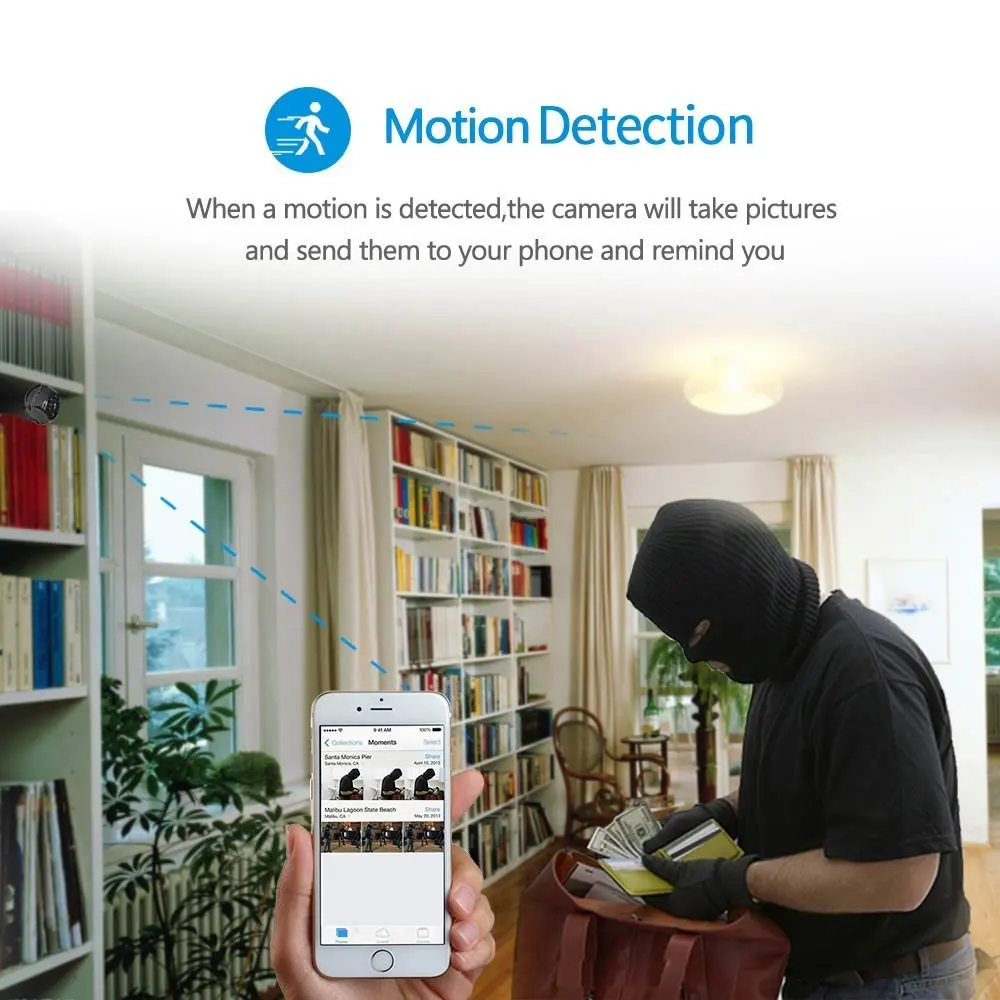1080P HD мини Wi Fi камера с беспроводным датчиком ночного видения Видеокамера