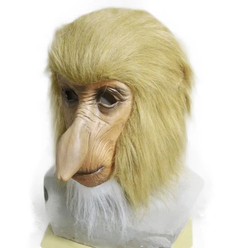 

Latex Full Head Animal Proboscis Monkey Fancy Dress Up Carnival Prop Party Mask