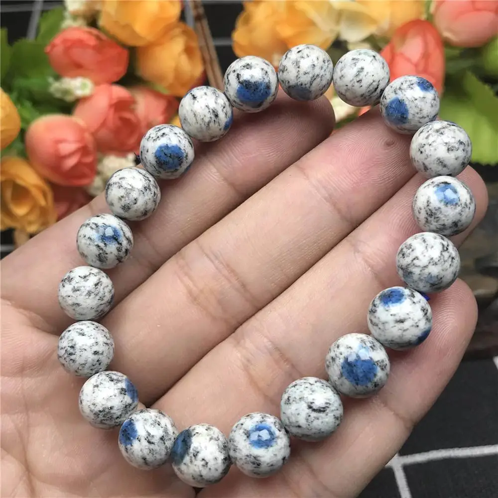 

9mm 100% Natural K2 Jasper Volcanic Bracelet For Women Man Stretch Crystal Granite Azurite Round Beads Bracelet Jewelry AAAAA