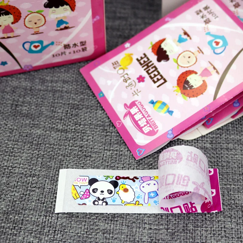 100PCs-Waterproof-Breathable-Cute-Cartoon-Band-Aid-Hemostasis-Adhesive-Bandages-First-Aid-Emergency-Kit-For-Kids (2)